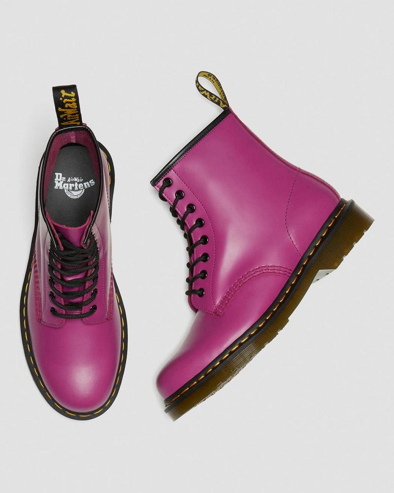 Dr Martens 1460 Smooth Læder Snørestøvler Herre Lyserød | DK 532QMA